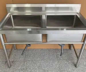 Commercial Washing Sink 2 Bowls