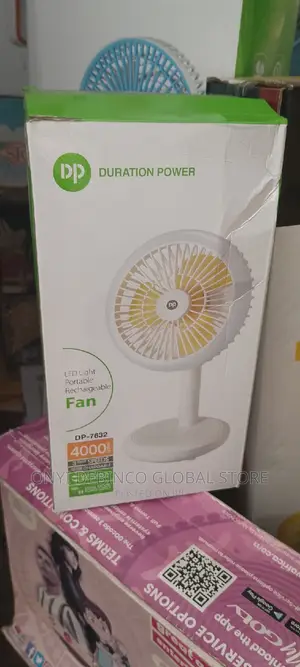 Dp Rechargeable Desktop Fan or Table Fan With Led Light