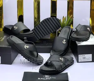 Original Leather BALMAIN Anchor Slide