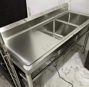2 Bowl Washing Sink With Side