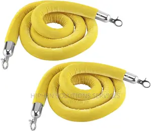 Queue Barrier Rope Red Black For Posts Stands 2meters