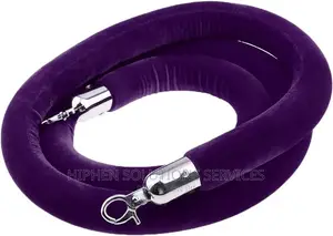 Velvet Rope For Barriers With Hooks
