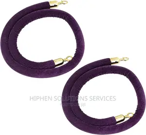 Crowd Control Rope Barrier With Metal Hooks