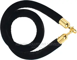 Black Rope Safety Barrier For Movie Theaters, Hotels