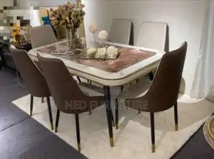 Quality Pin Leg Dinning By 6 Seaters
