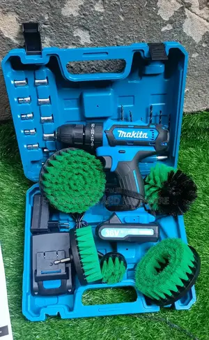 36v Makita Drill With Complete Set of Cleaning Brushes