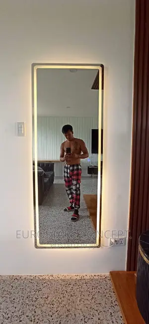 Long Mirror With LED Lights