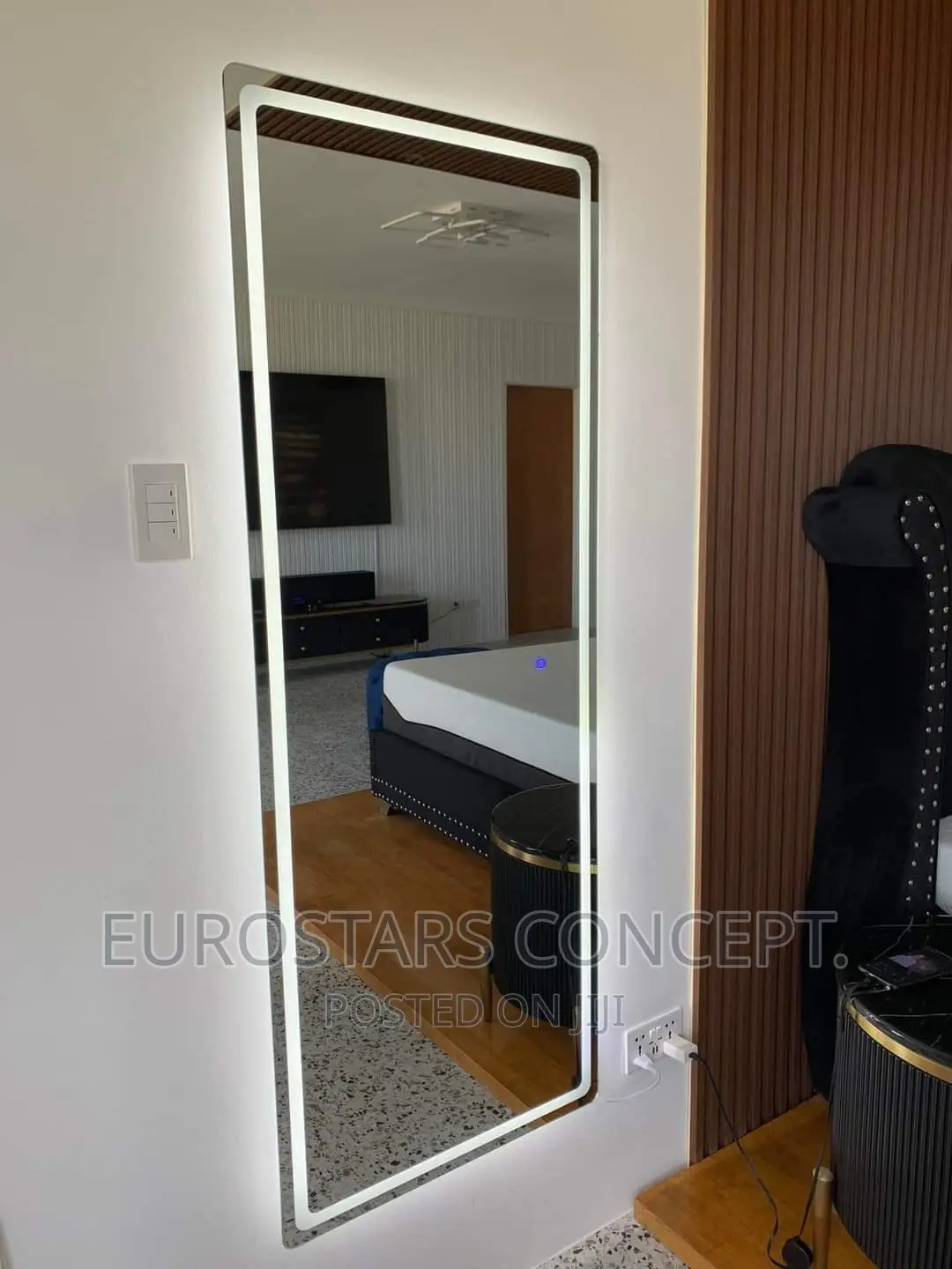 Long Mirror With LED Lights