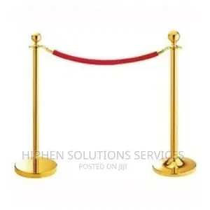 Post Gold Shopping Mall Stanchion Queue Barrier