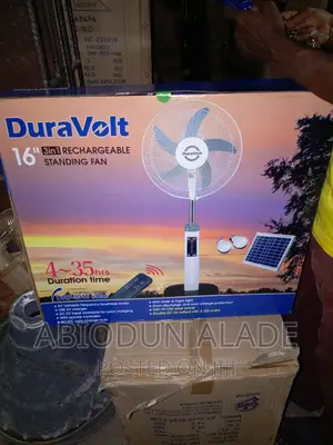 16 Inches Duravolt Solar Rechargeable 3 In1 Fan
