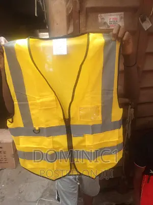Yellow Reflective Jacket With Pocket And Zip