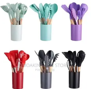 12pcs Silicone Cooking Utensils Tiwa