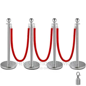 Queue Post Stand Barrier Crowd Control Stanchion Silver