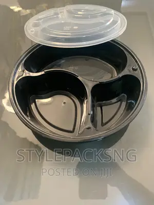 25 Pieces Round 3 Compartment Take Away Plate