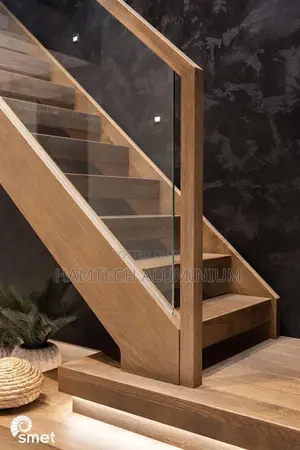 Wooden and Glass Staircase