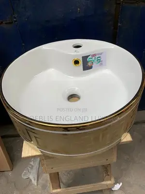 Smooth Gold and White Versace Basin Top