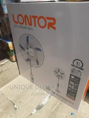Lontor Rechargeable Standing Fan 18 Inches