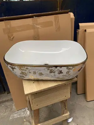Beautified Counter Basin With Good Flower Deign