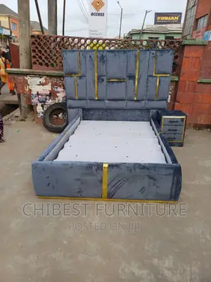 Quality 4.5by6 Ulphostery Padded Bed Frame With One Bed Side
