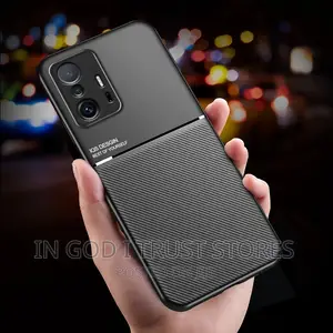 For Xiaomi 11t Pro Case Leather Magnetic Car Kickstand