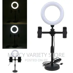 Mobile Phone Holder With Selfie Ring Light