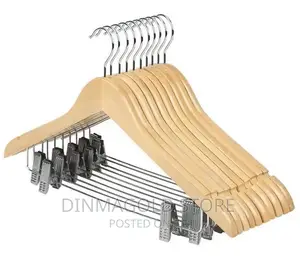 Quality Clothes Hangers Wooden With Clips