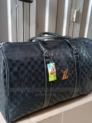 Big Luis Vuitton Leather Travelling Luggage and Duffle Bag