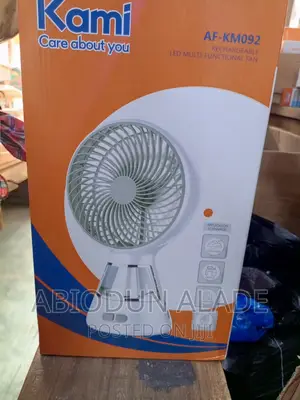 Kami Rechargeable Fan With LED Lamp