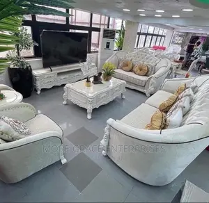 Imported Luxury Sofa With Center Table and TV Stand