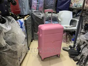 Medium Size Pink Quality Unbreakable Rubber Luggage