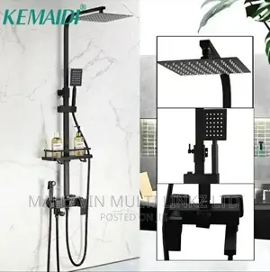 Complete Black Rainfall Shower Mixers