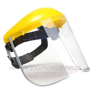 Re-usable Yellow Face Shield Helmet