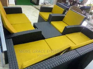 Set of Seven Seater Rattan Sofa for Living Room.