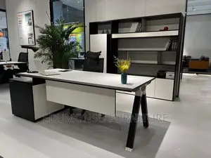 New Modern Executive CEO Office Table With Bookshelves
