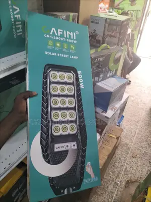 Cafini 500W LED Solar Street Light Outdoor Security Lighting