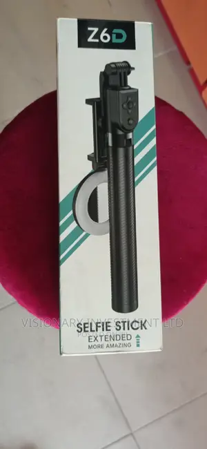 Z6d Selfie Stick With Double Ring Light