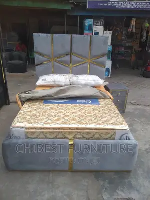 Quality 4.5by6 Ulphostery Padded Bed Frame With One Bed Side