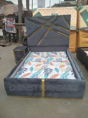 Quality 4.5by6 Ulphostery Padded Bed Frame With One Bed Side