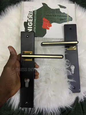 Simplified Black Coated Door Lock Set