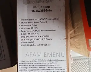 New Laptop HP 15 8GB Intel Core I5 SSD 512GB
