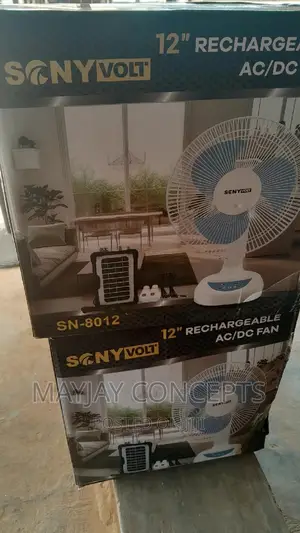 3in1 Sonyvolt Table Ac/Dc Solar Rechargeable Fan-2bulbs+USB
