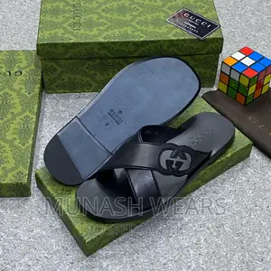 Original Gucci Leather Italian Slipers