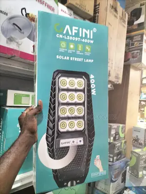 Cafini 400W LED Solar Street Light Outdoor Security Lighting