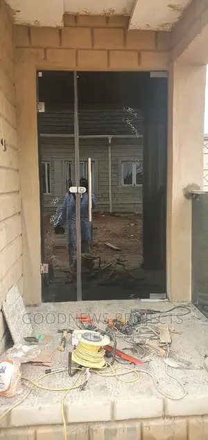 Ante Room Black Glass Door