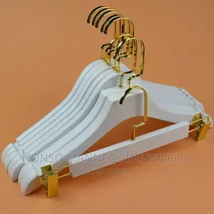 White Gold Luxury Customize Able Clothes Hangers