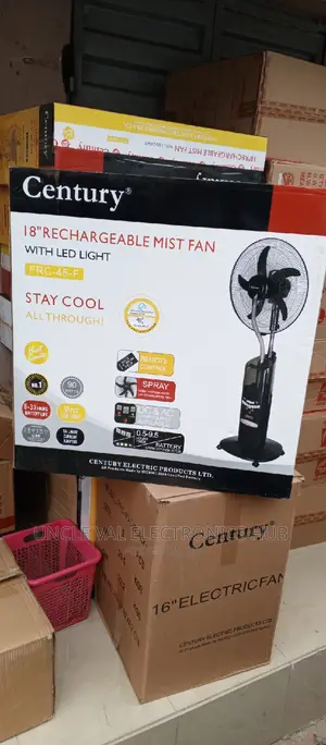 Century 18" Rechargeable Mist Fan