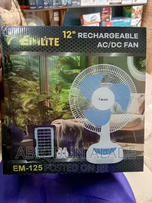 12 Inches Solar Rechargeable Fan