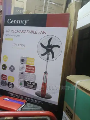 18" Century Rechargeable Fan With LED Light
