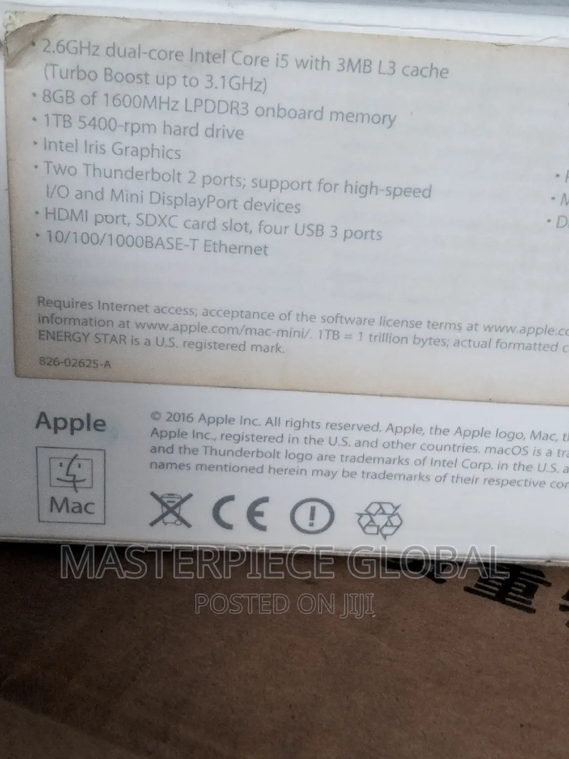 Desktop Computer Apple Mac Mini 8GB Intel Core i5 HDD 1T