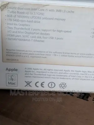 Desktop Computer Apple Mac Mini 8GB Intel Core i5 HDD 1T